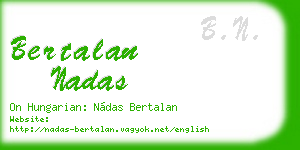 bertalan nadas business card