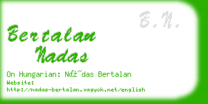 bertalan nadas business card